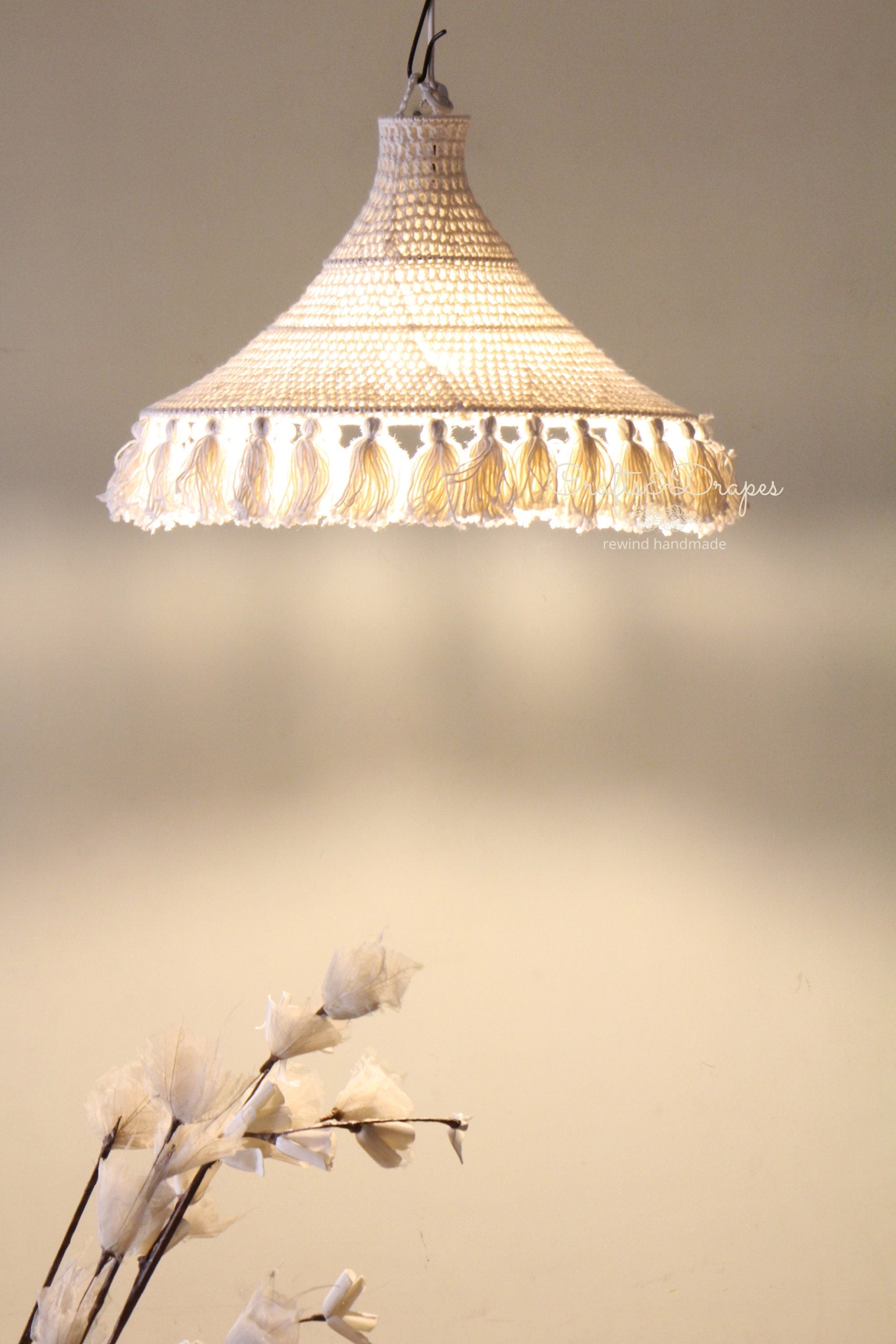 Modern Crochet Pendant Light