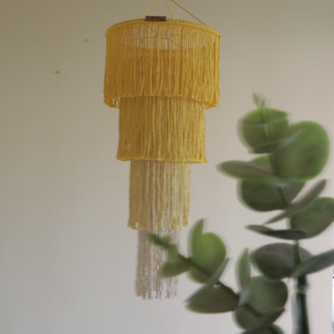 Boho Macrame Chandelier | Long Ombre