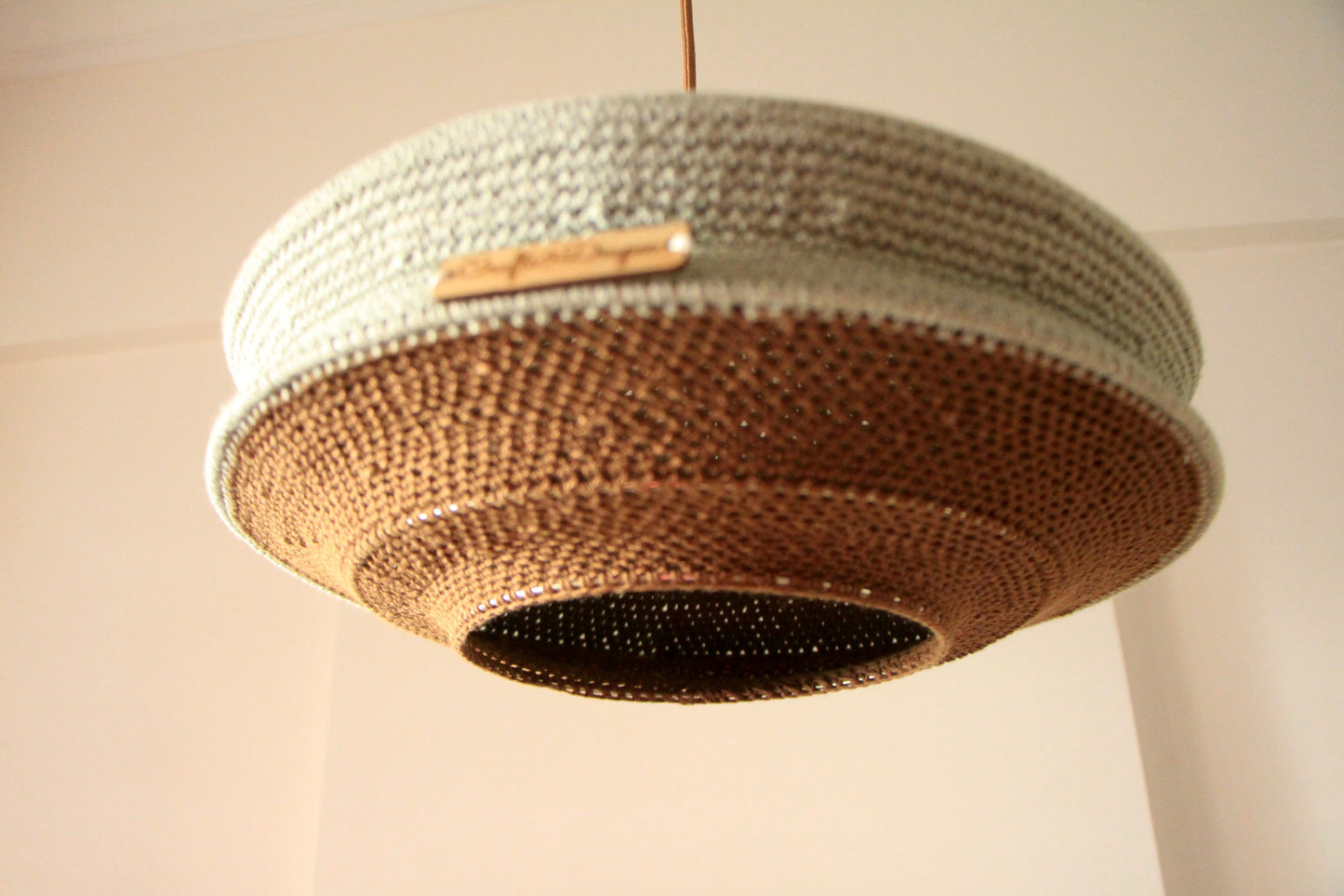 Boho-Inspired Crochet Lampshade for Modern Interiors