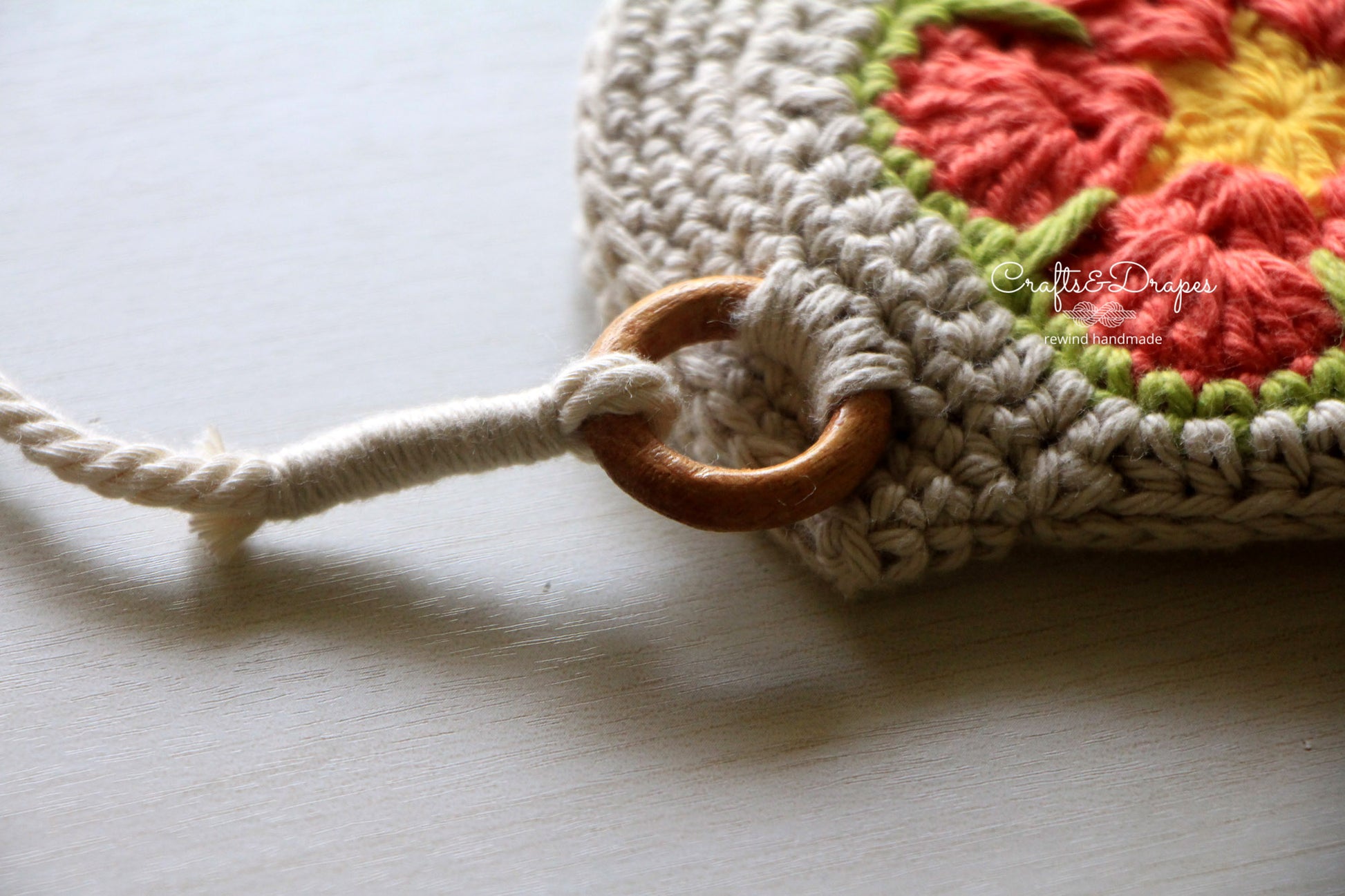 Eco-friendly crochet sling bag made with sustainable materials.