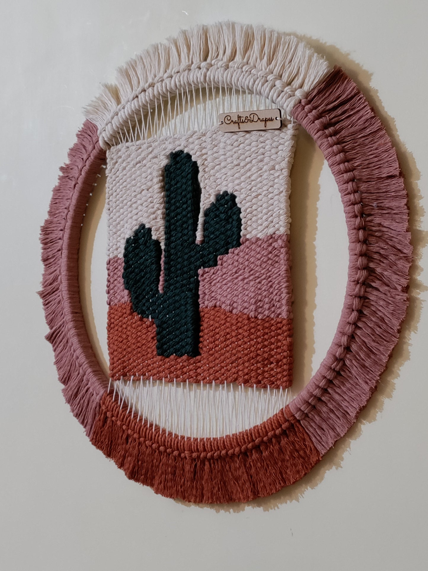 Circular Weave Wall Decor |  CACTI  | Contemporary Fiber Art