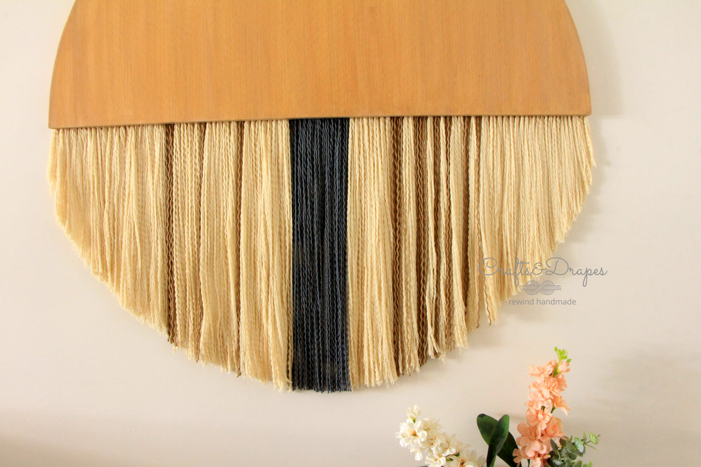 Half Moon Wall Decor | Circular Wall Art | Macrame Wall Hanging