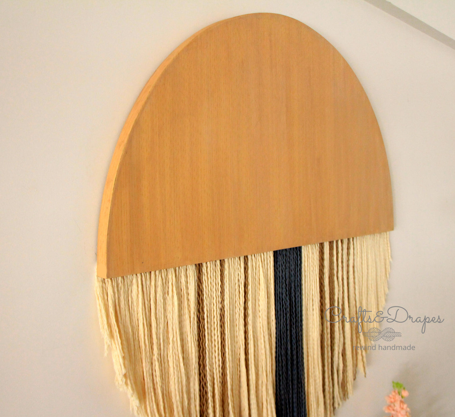 Half Moon Wall Decor | Circular Wall Art | Macrame Wall Hanging