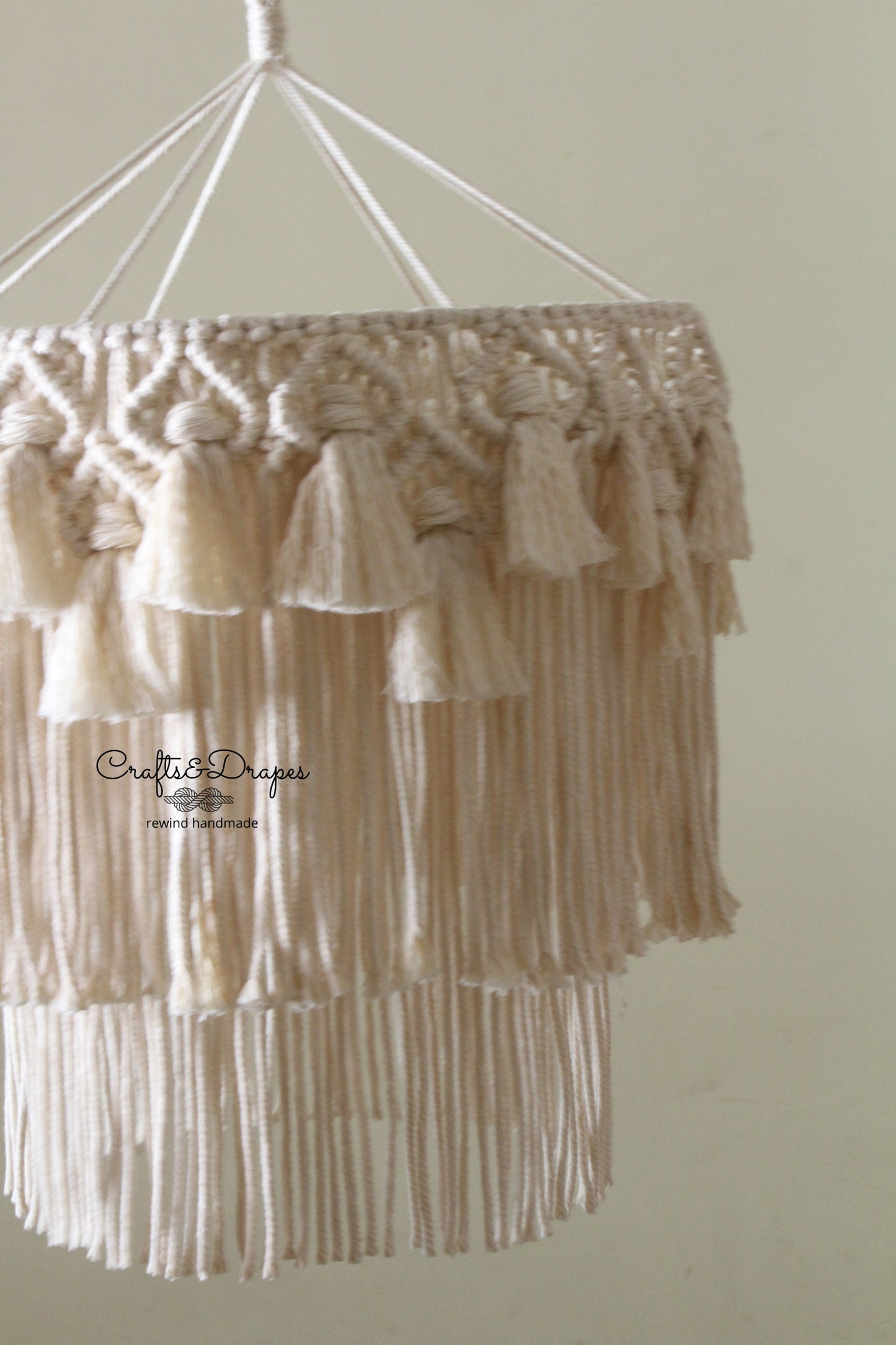 Boho Macrame Fringe Chandelier |  ASRA