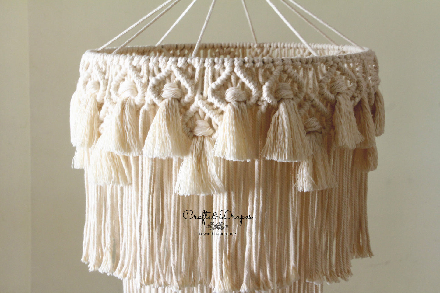 Boho Macrame Fringe Chandelier |  ASRA