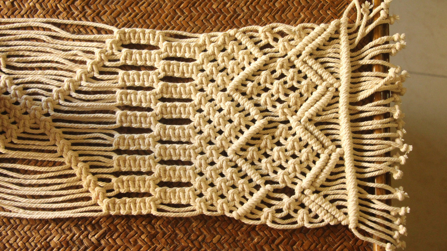 Boho Macrame Table Runner | 4ft