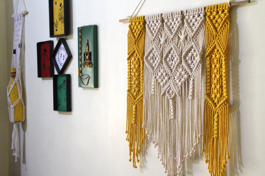 Boho Macrame Wall Tapestry | Geometric