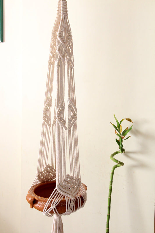 Boho Macrame Plant Hanger | Vintage