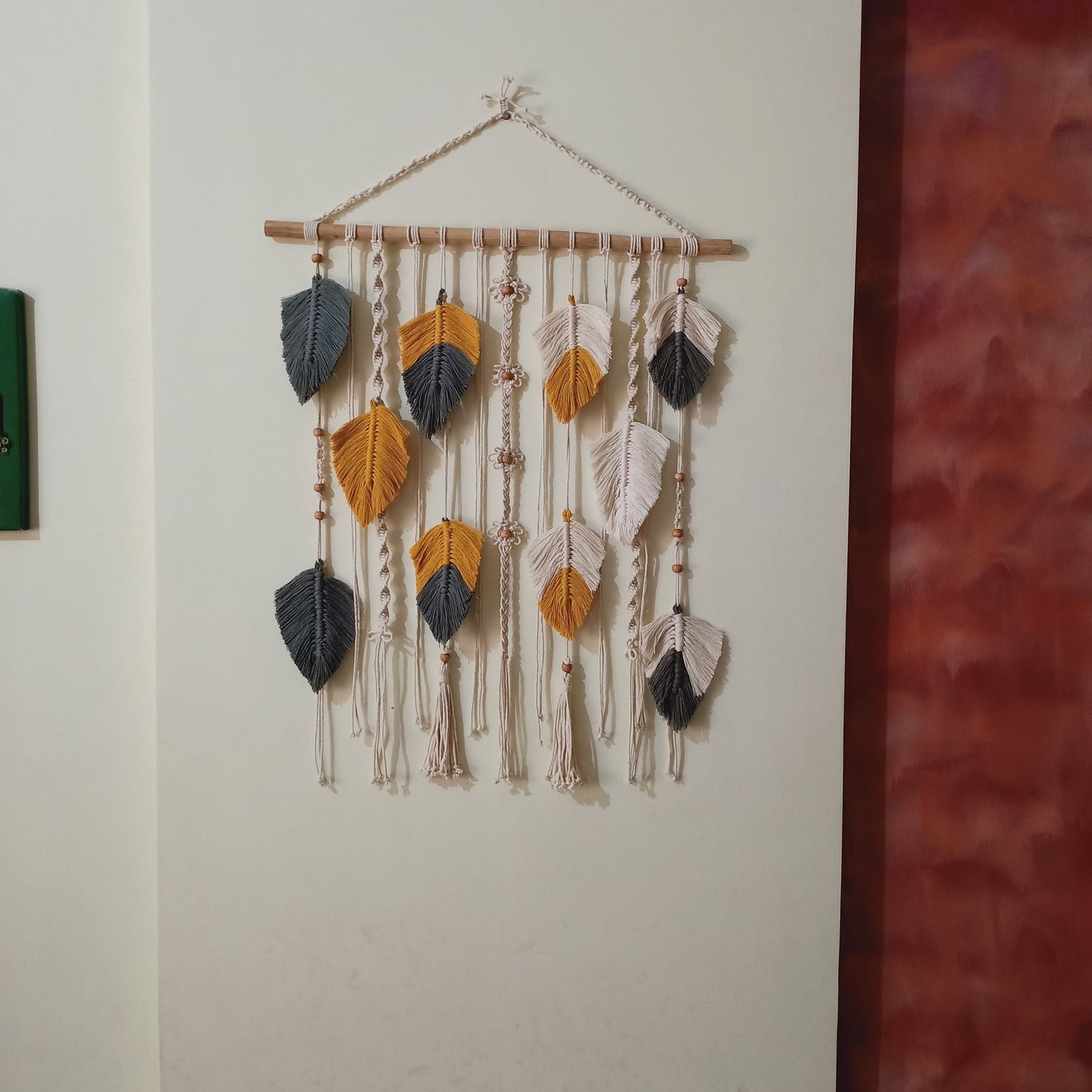 Macrame Feather Wall Hanging