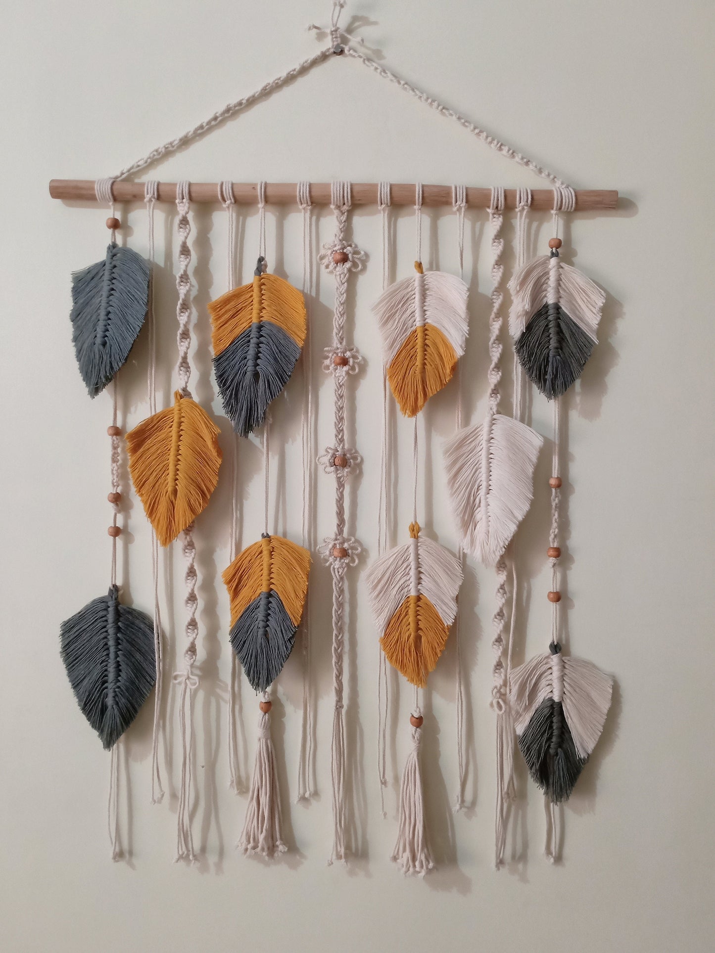 Macrame Feather Wall Hanging