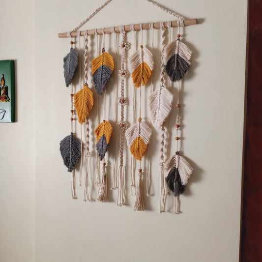 Macrame Feather Wall Hanging