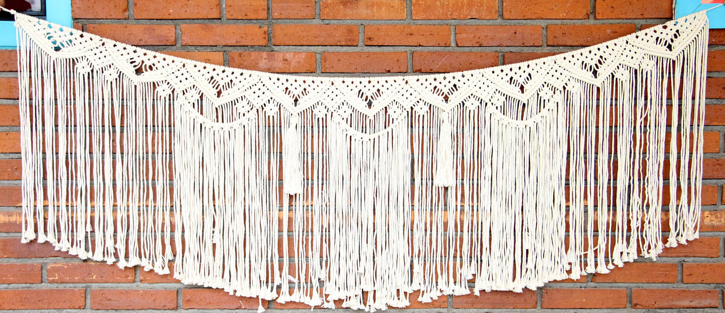 Macrame Party Backdrop | Window Valance