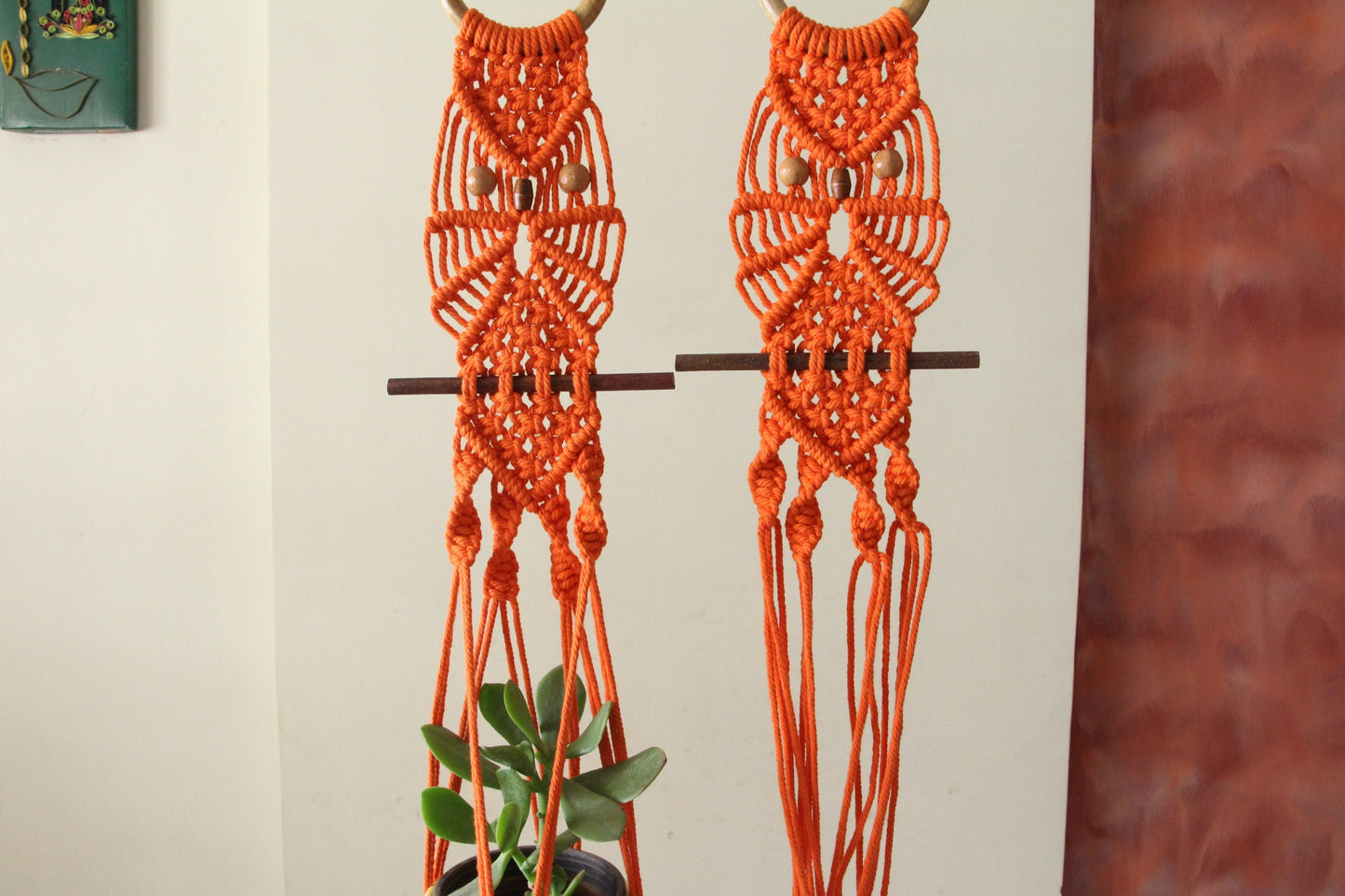 Boho Macrame Plant Hanger | Set of two