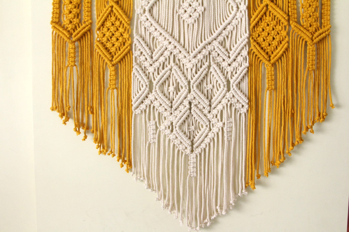 Boho Macrame Wall Tapestry |  Geometric | Large