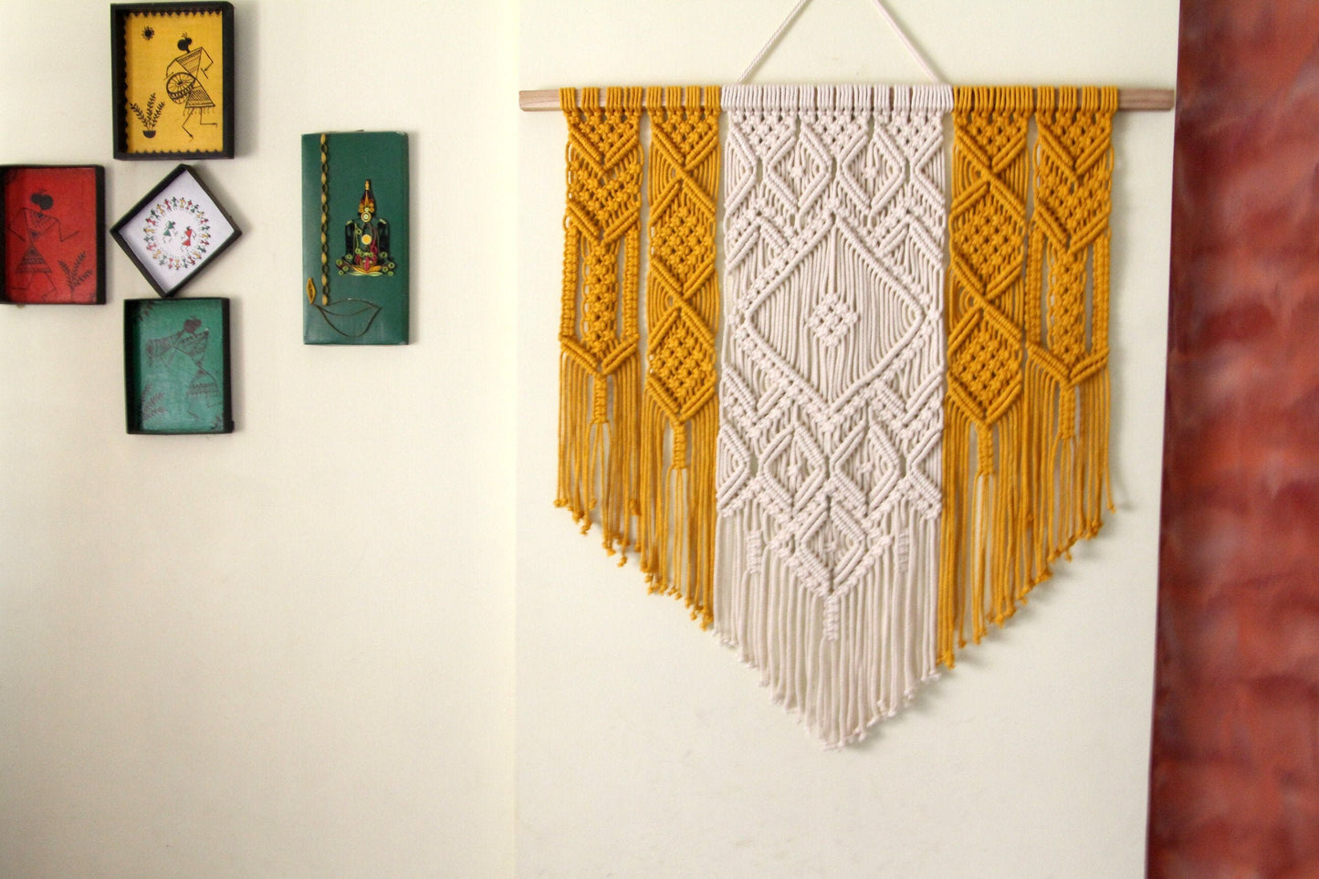 Boho Macrame Wall Tapestry |  Geometric | Large