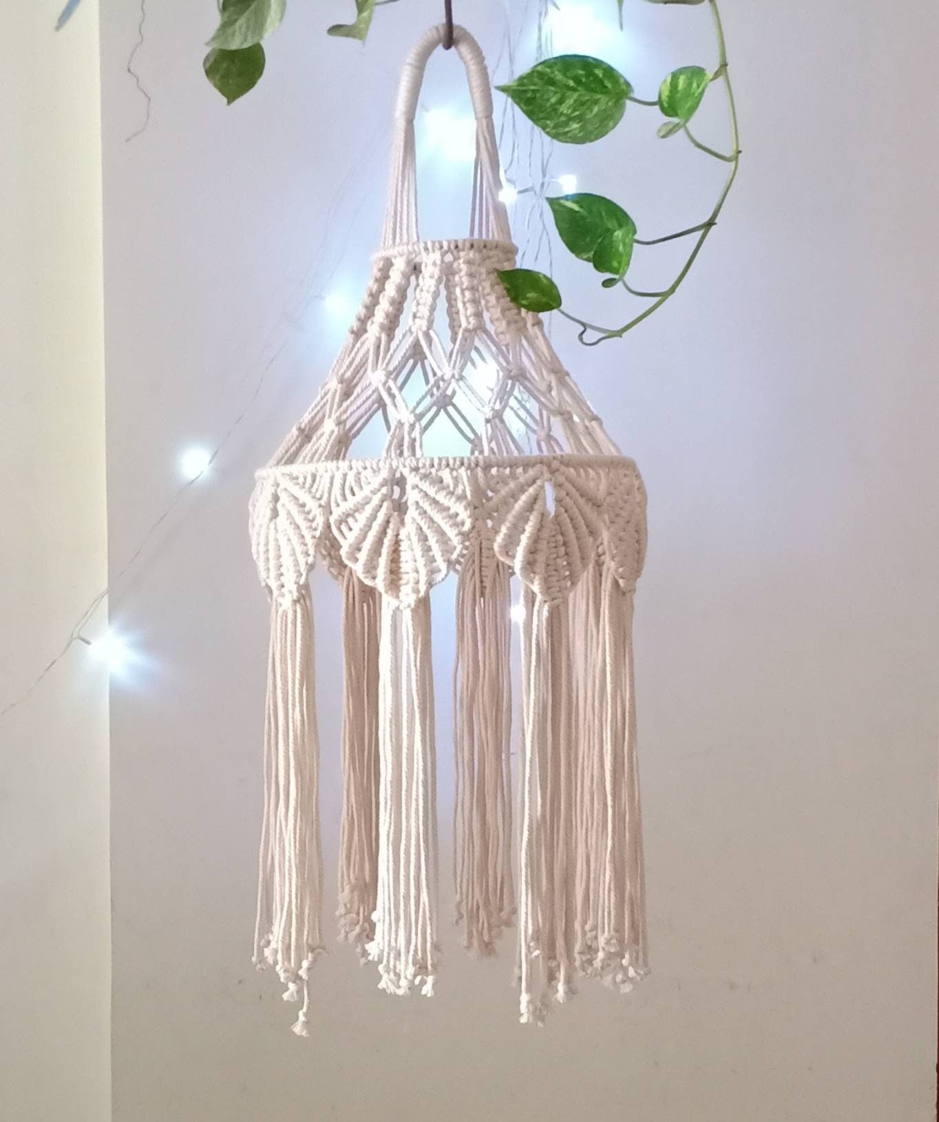 Boho Hanging Macrame Lamphade | GRACE