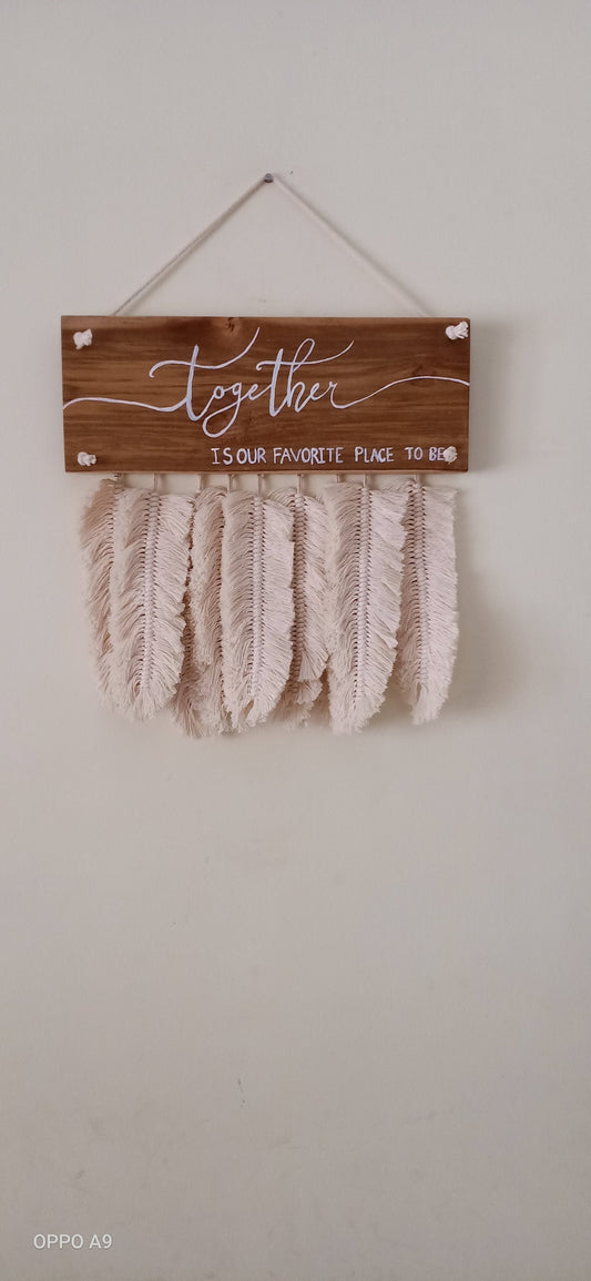 Boho Wooden Sign Board