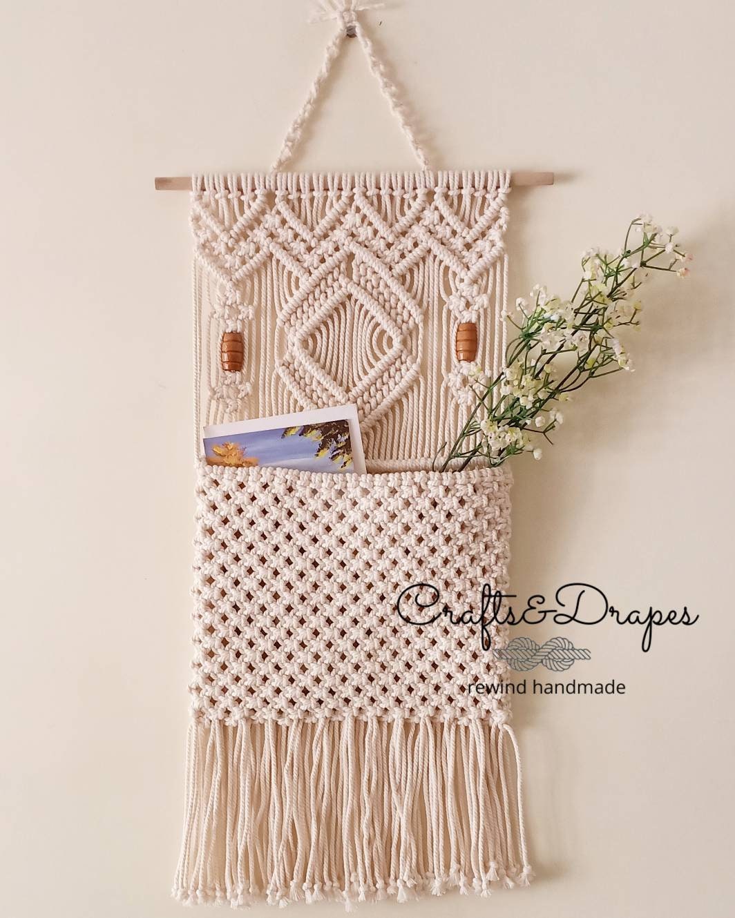 Boho Macrame Letter Holder