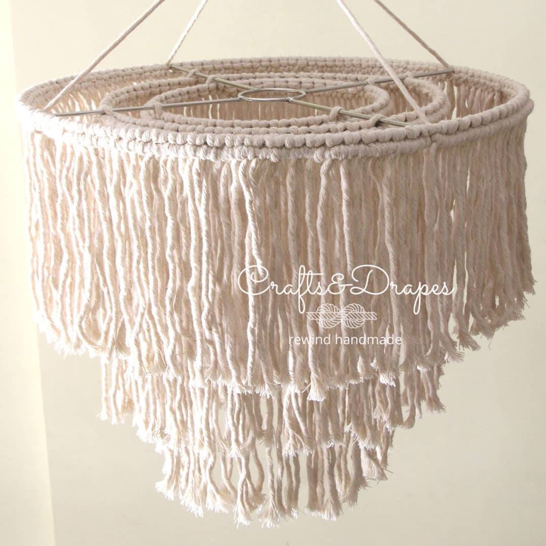 Boho Macrame Fringe Chandelier | SIRIMIRI