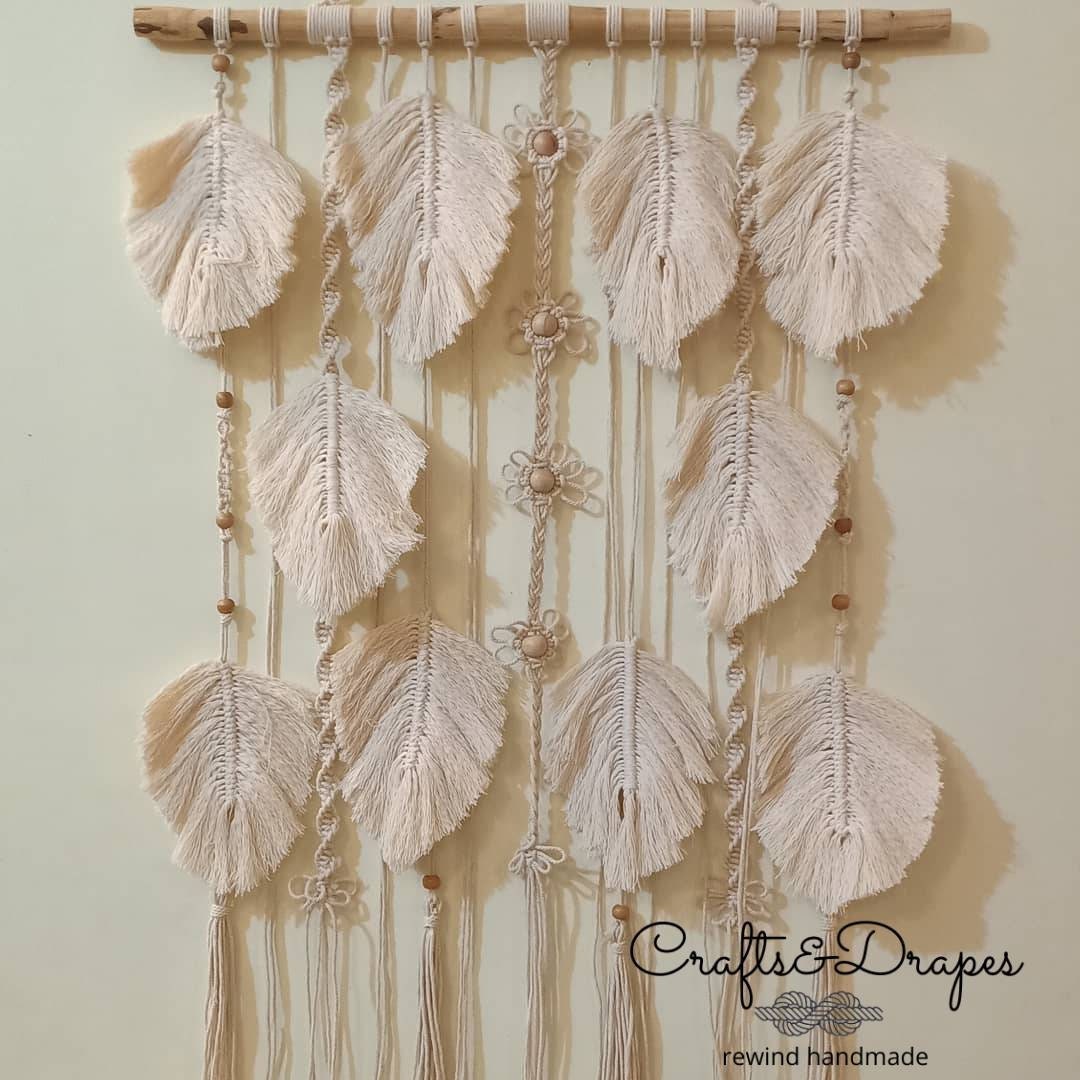 Macrame Feather Wall Hanging