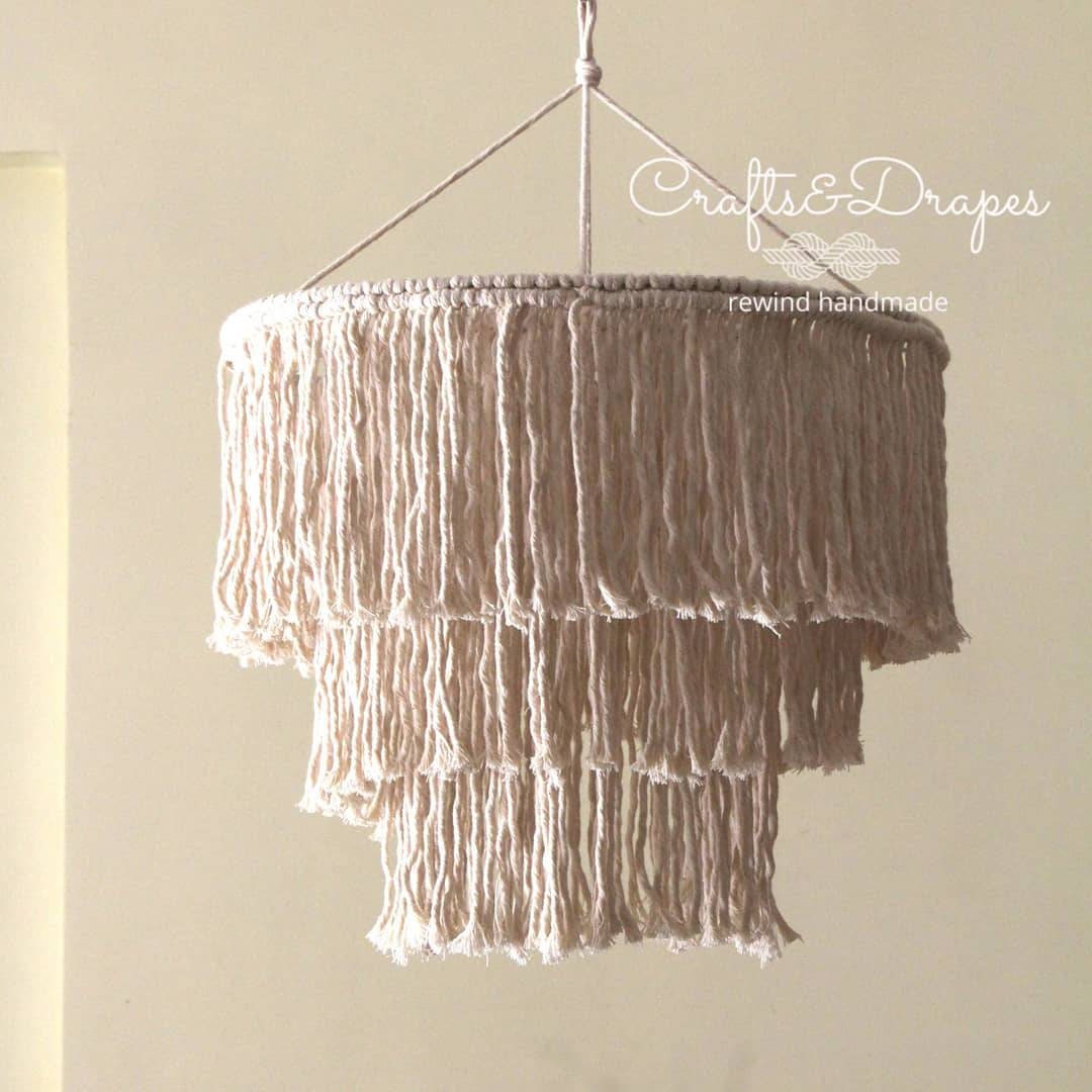 Boho Macrame Fringe Chandelier | SIRIMIRI