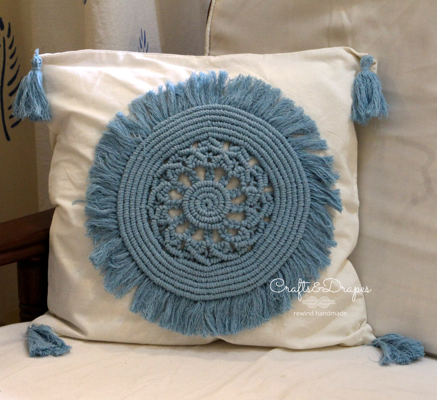 Boho Macrame Throw Cushion Cover