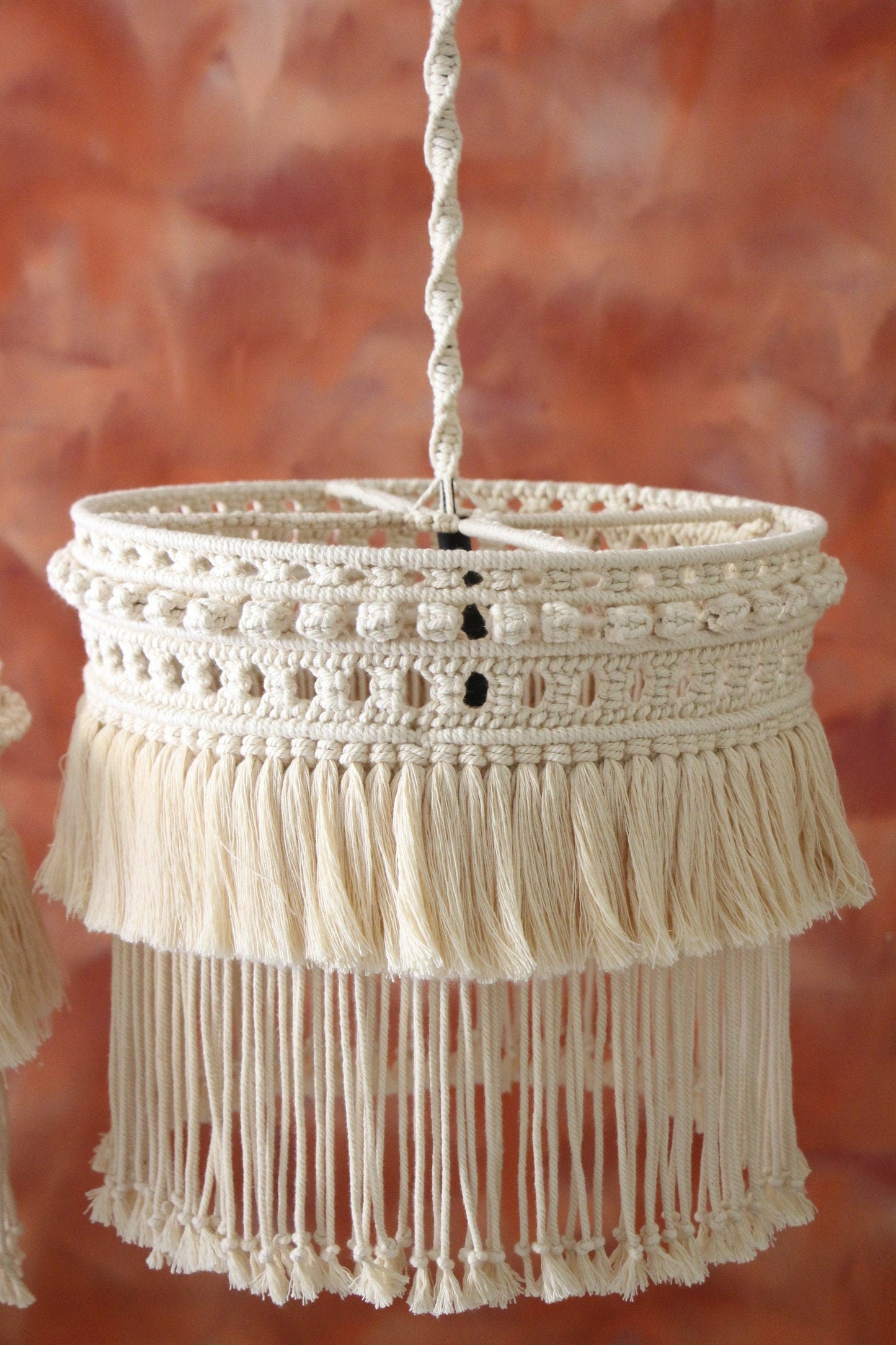 Boho Macrame Fringe Chandelier | CAIM