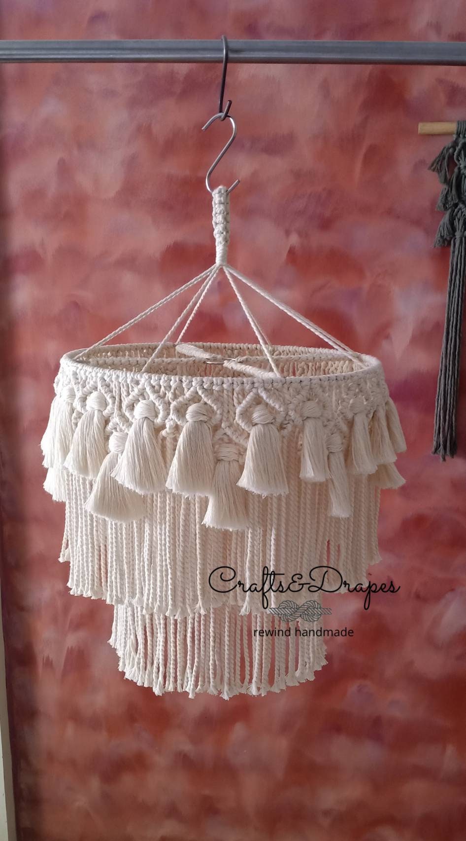 Boho Macrame Fringe Chandelier |  ASRA