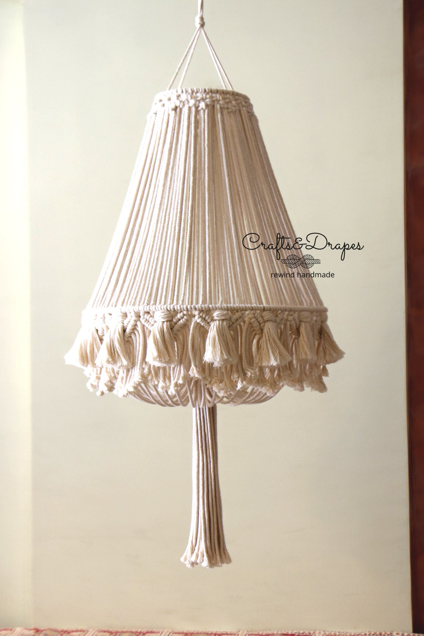 Boho Macrame Fringe Chandelier |  KATARA