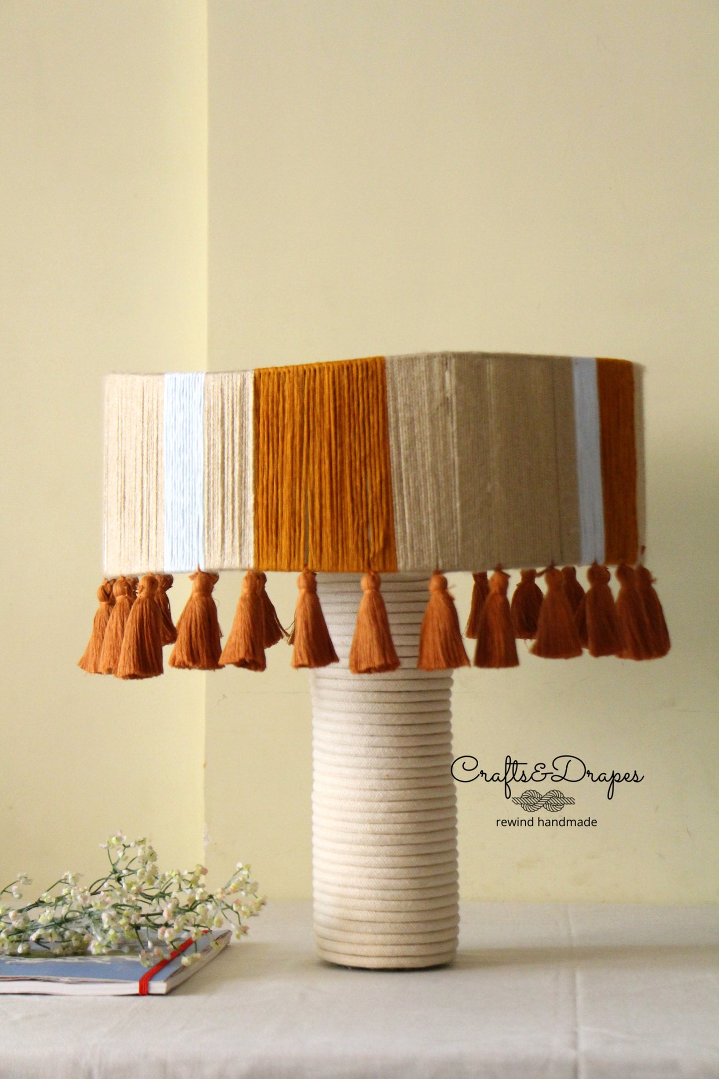 Woven Drum Chandelier | With Tassel