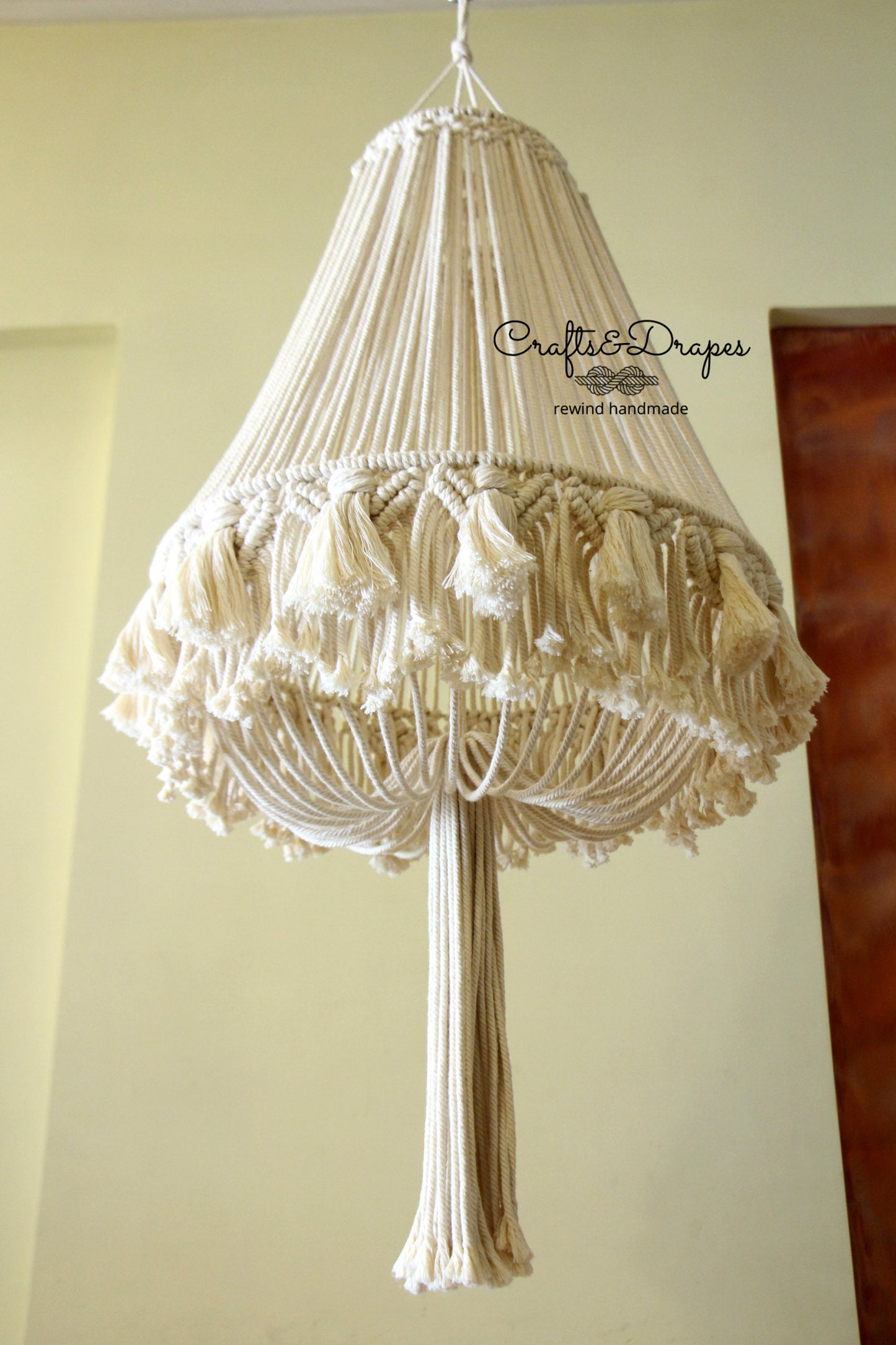 Boho Macrame Fringe Chandelier |  KATARA