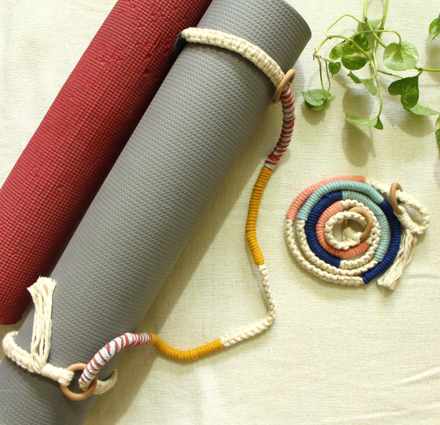 AuraFlow Macrame Yoga Mat Strap