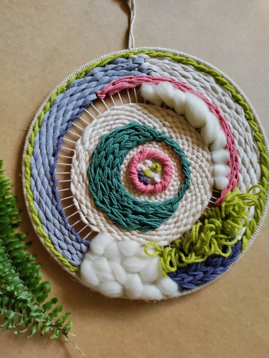 Circular Weave Wall Decor |  A R O H A  | Fiber Art