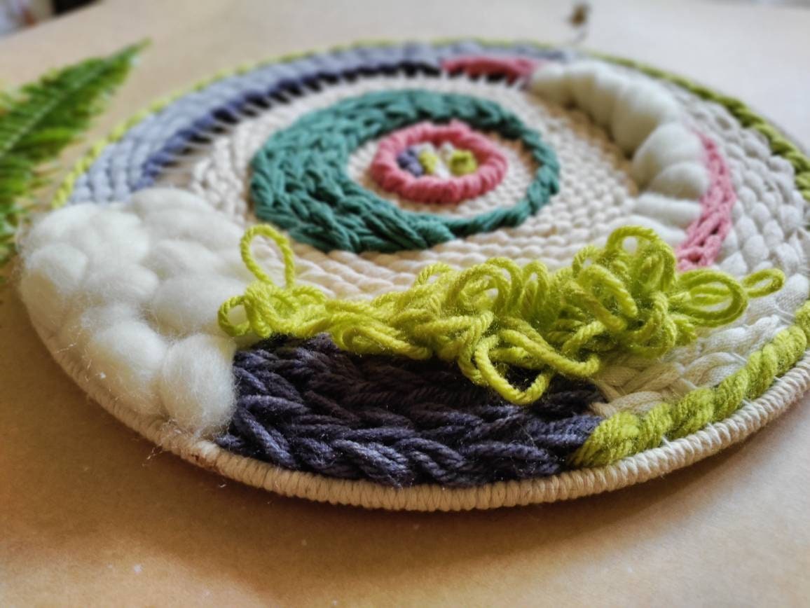 Circular Weave Wall Decor |  A R O H A  | Fiber Art