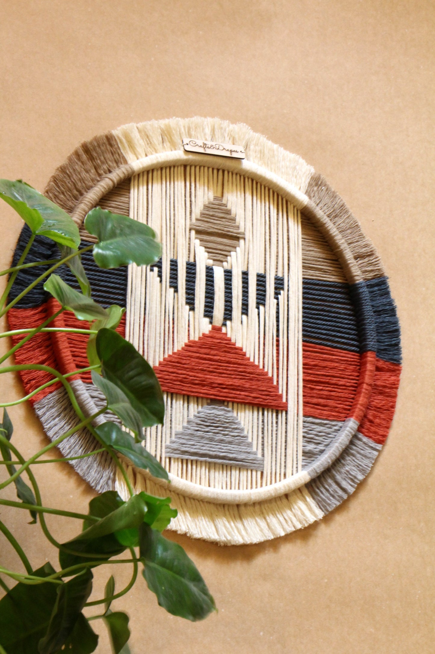 Circular Weaving Wall Art |  A Z T E C  | Fiber Art