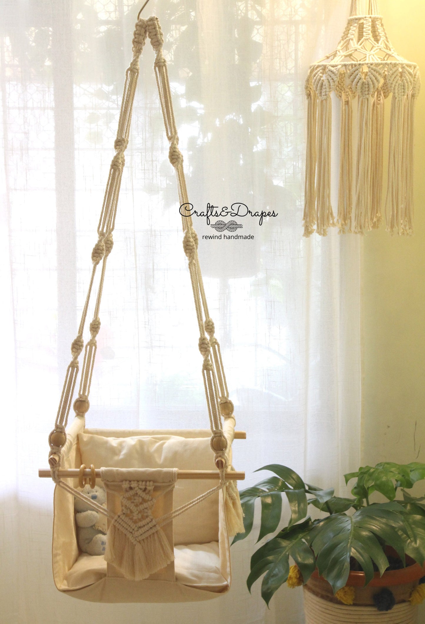 Boho Macrame Baby Swing Chair