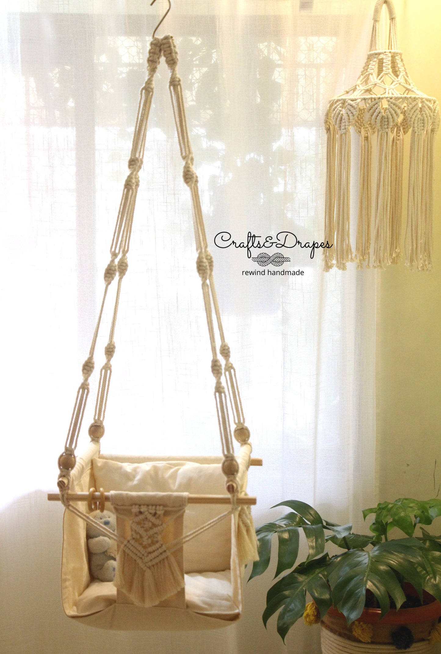 Boho Macrame Baby Swing Chair