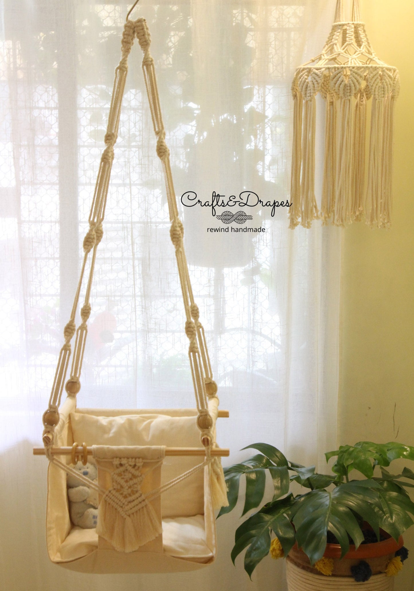 Boho Macrame Baby Swing Chair