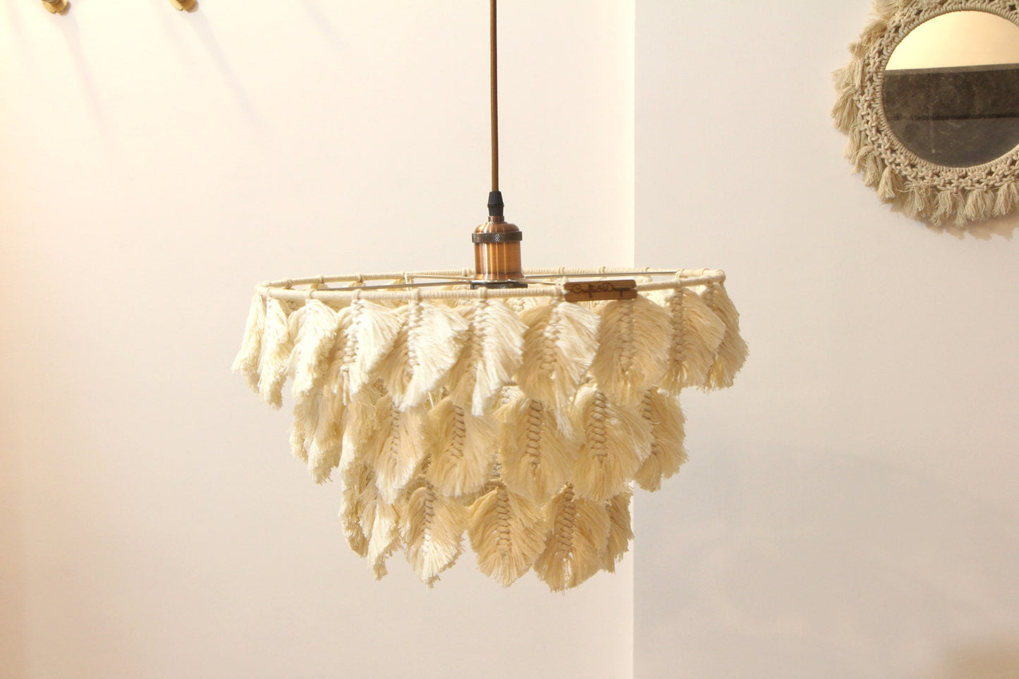 Boho Feather Lampshade |  MIU