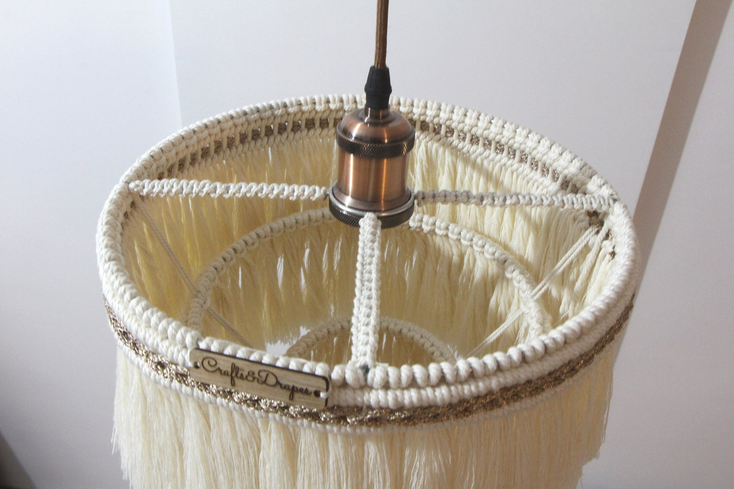 Macrame Fringe Chandelier |  EIRA