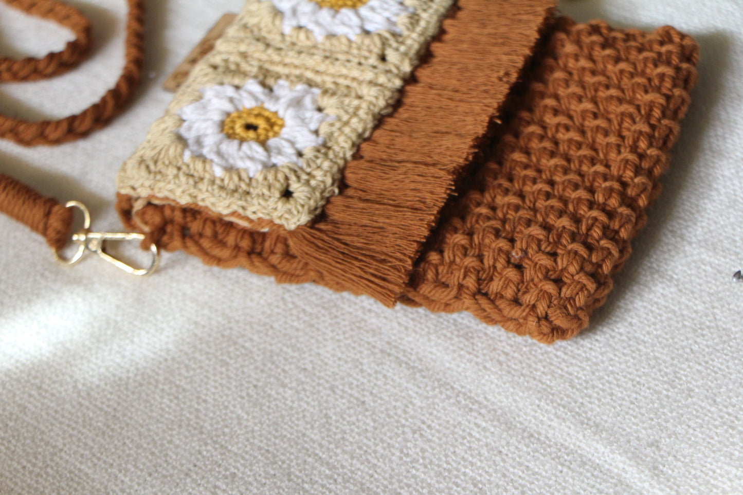 Boho Crochet Crossbody Bag | Granny Square Owl